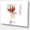 Designart - Red Wine on White Background - Contemporary Canvas Art Print